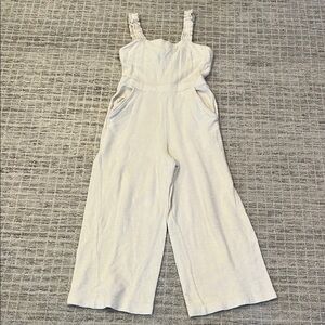 Women's Cream Cotton Jumpsuit